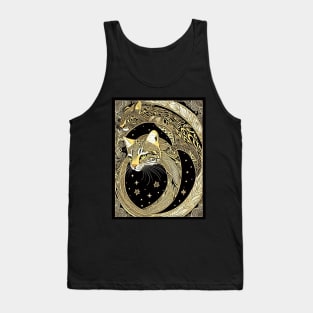 Ocelots Wild Cat Abstract Digital Art Tank Top